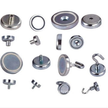 Different Kinds of Sintered Neodymium Strong Round Base Magnets with Hole or Thread